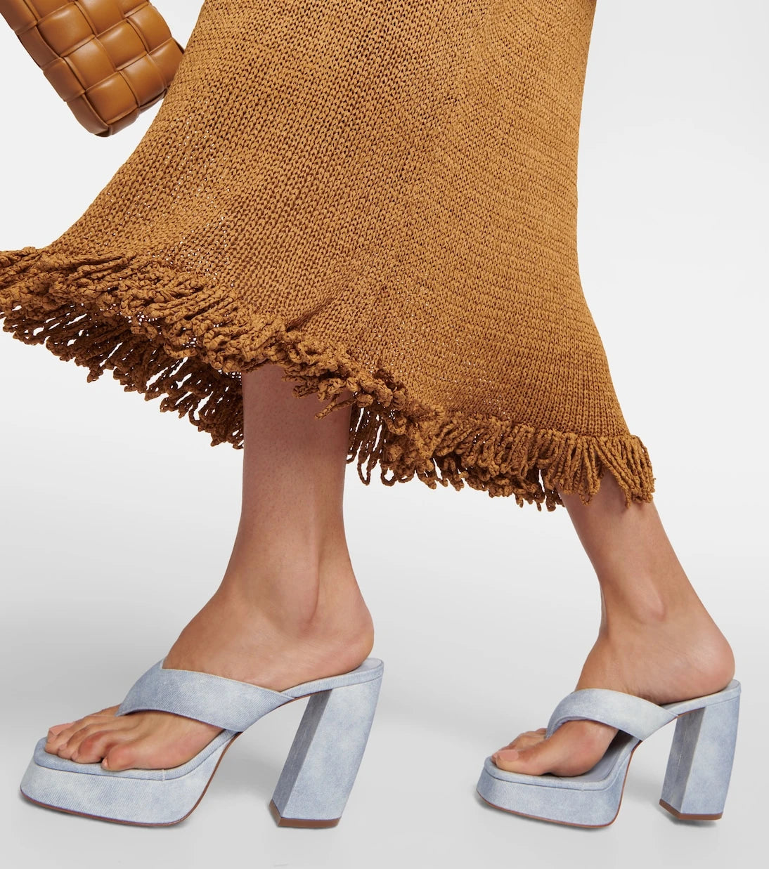 Gia Borghini - Gia 17 Uni denim platform thong sandals