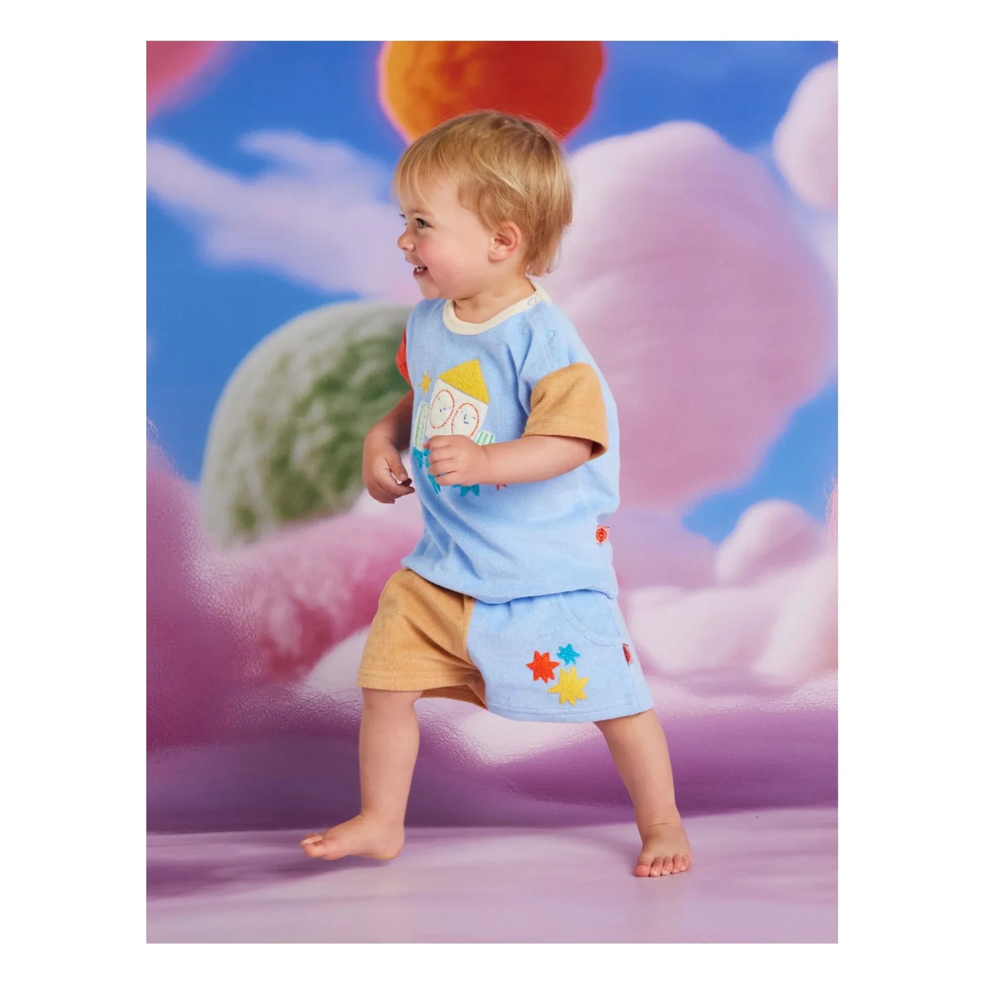 Halcyon Nights - Terry star shorts | Light blue