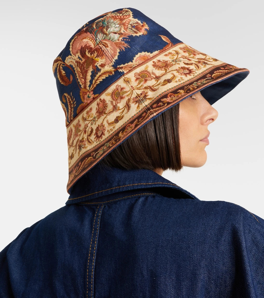 Zimmermann - Reversible printed linen bucket hat
