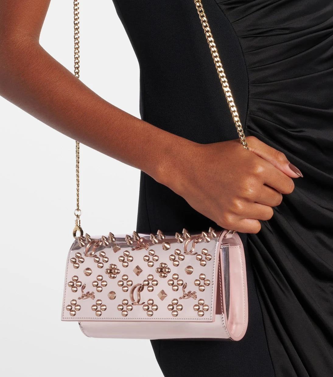 Christian Louboutin - Paloma embellished leather clutch
