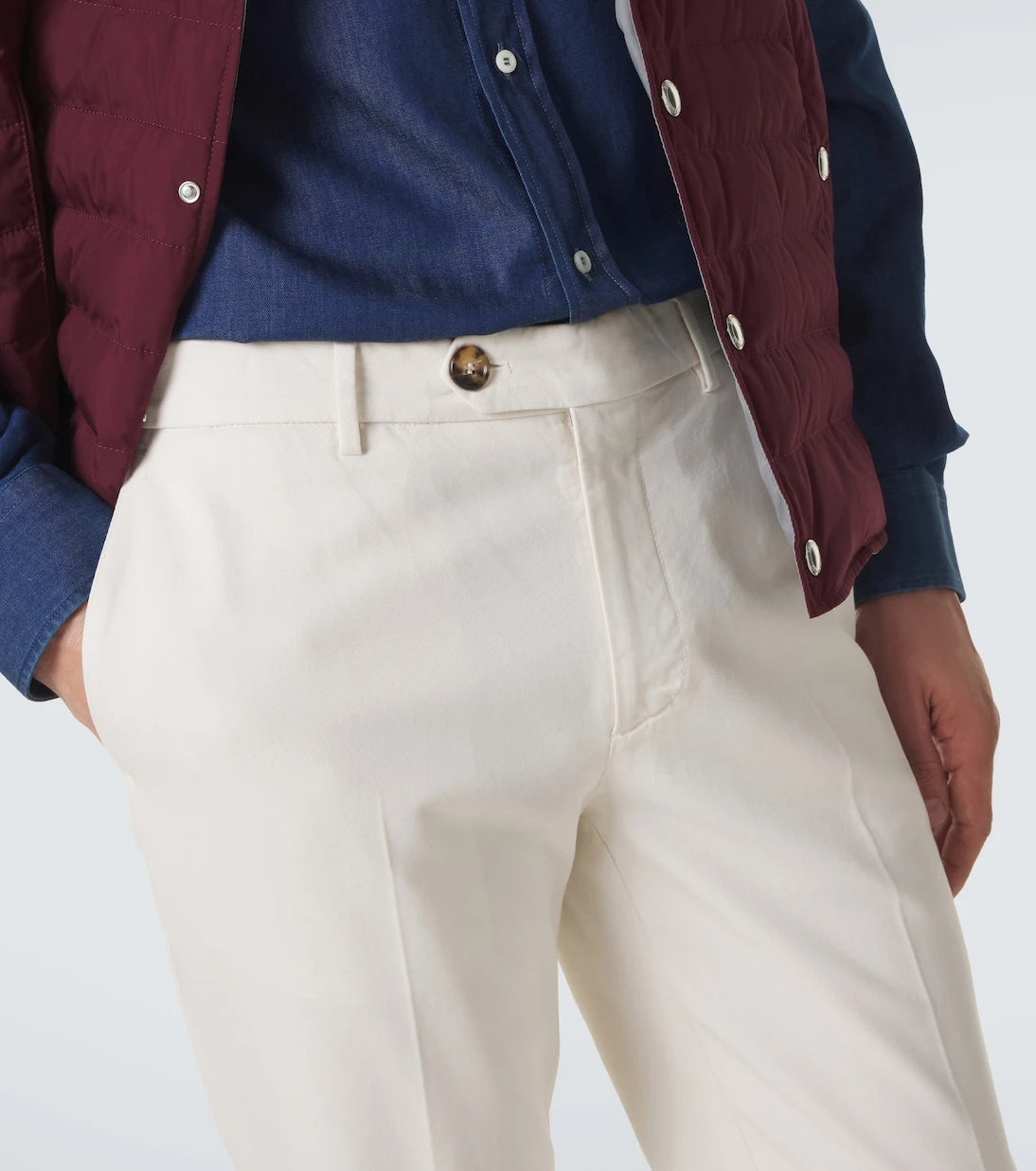 Brunello Cucinelli - Cotton gabardine slim pants