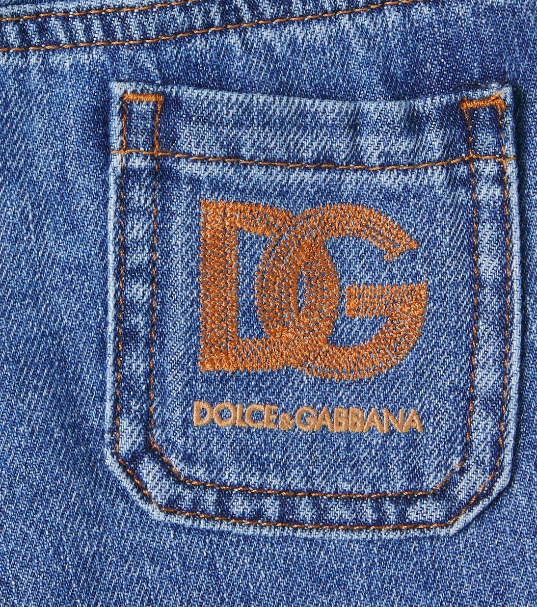 Dolce&Gabbana Kids - Baby embroidered jeans