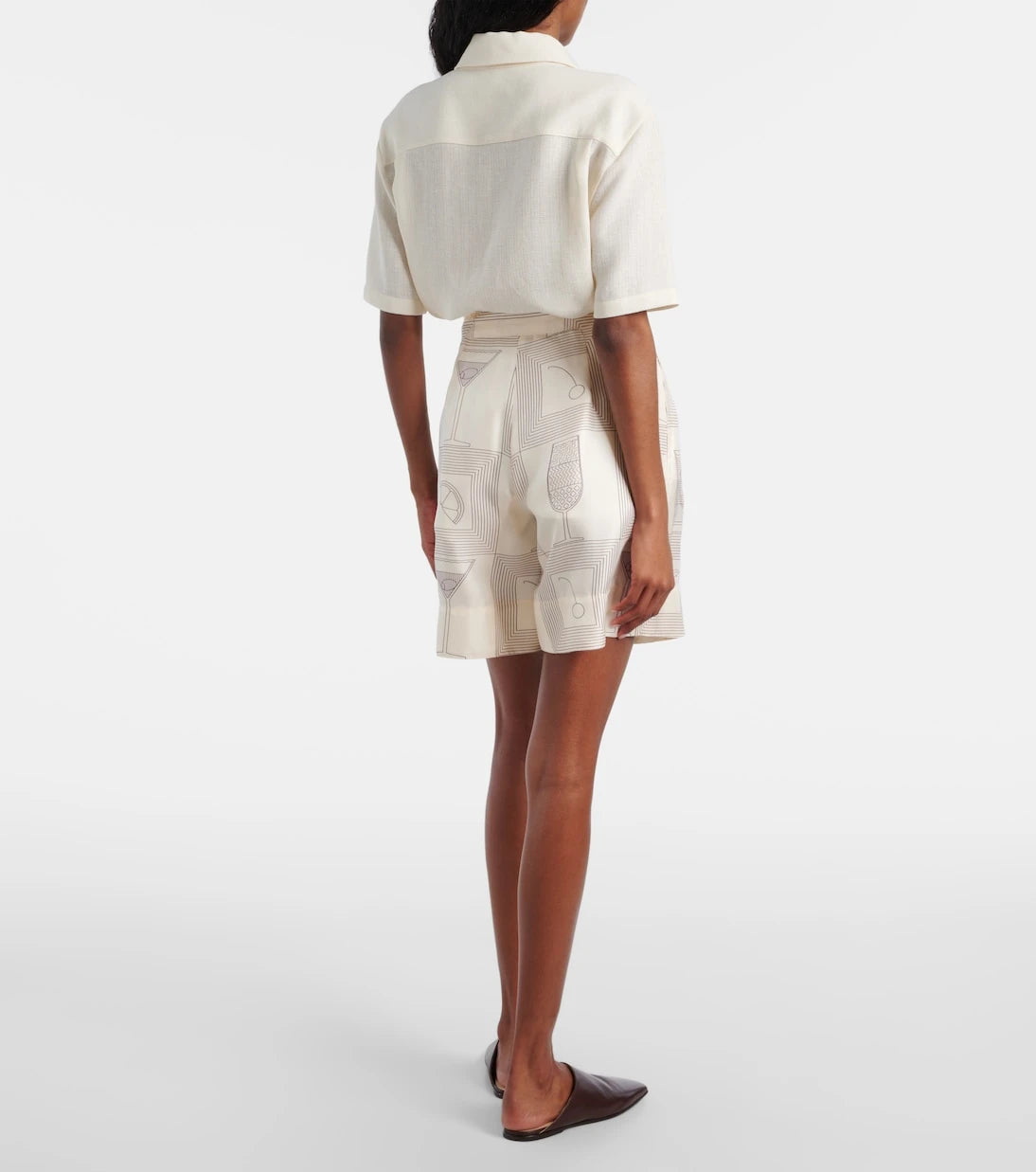 Loro Piana - Dorin printed silk twill Bermuda shorts