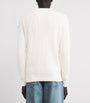 Moncler Ivory Cotton Waffle-Knit Sweater
