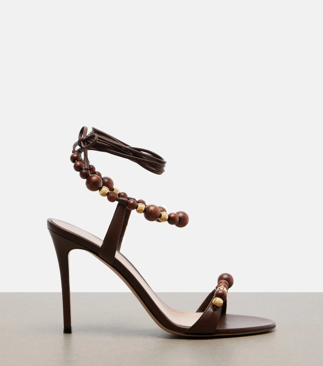 Gianvito Rossi - Pandawa beaded leather sandals