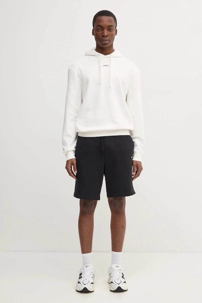 HUGO kapüşonlu erkek pamuklu sweatshirt Dapo