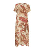 Weekend Max Mara Beige Silk Floral Maxi Dress