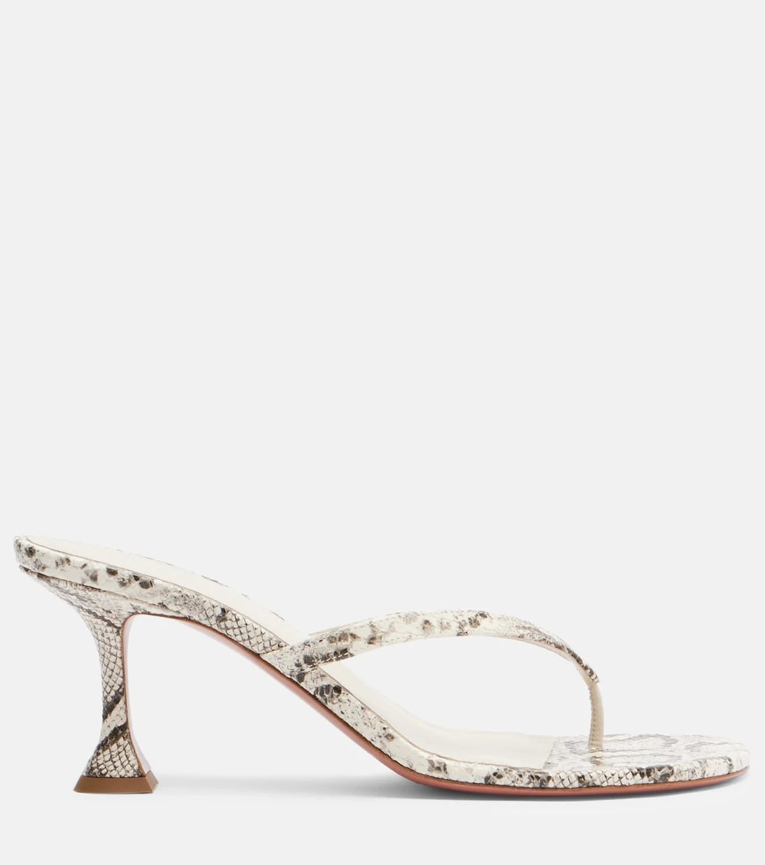 Amina Muaddi - Juliette snake-print leather thong sandals