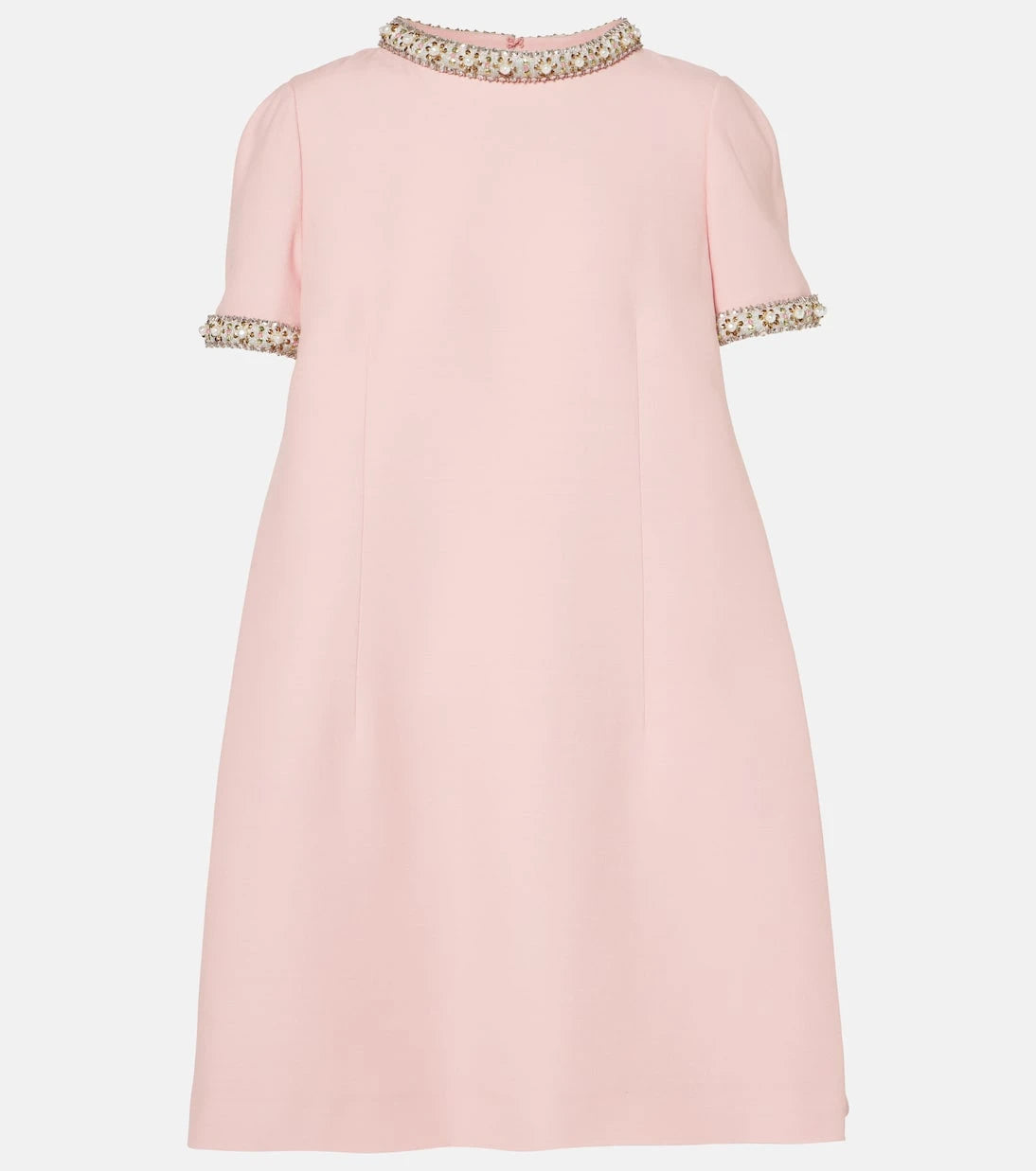 Valentino - Crepe Couture embroidered minidress