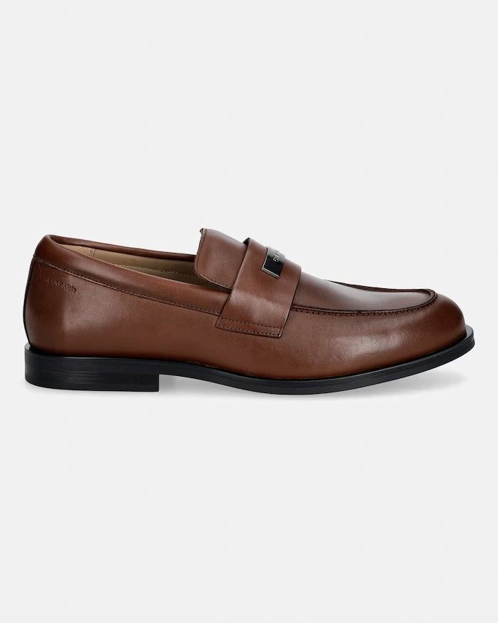 Calvin Klein Erkek Deri Mokasen ESS RUBBER LOAFER HW PLAQ VA LTH