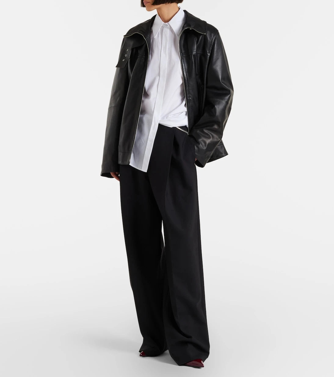 Sportmax - Pleated low-rise wide-leg pants