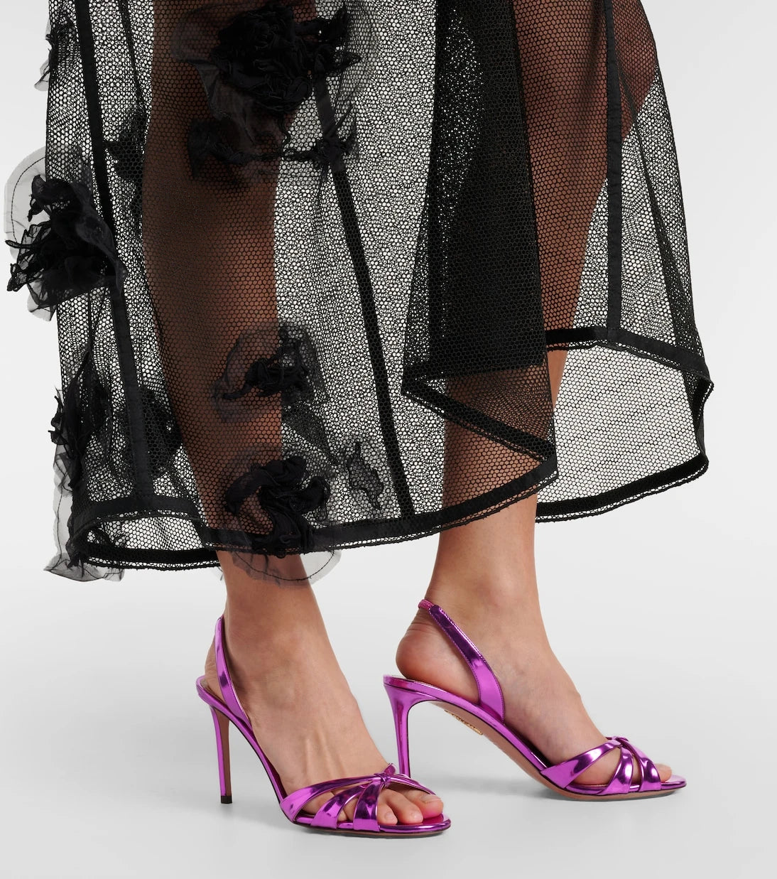 Aquazzura - صندل تاتي 85 بحزام خلفي