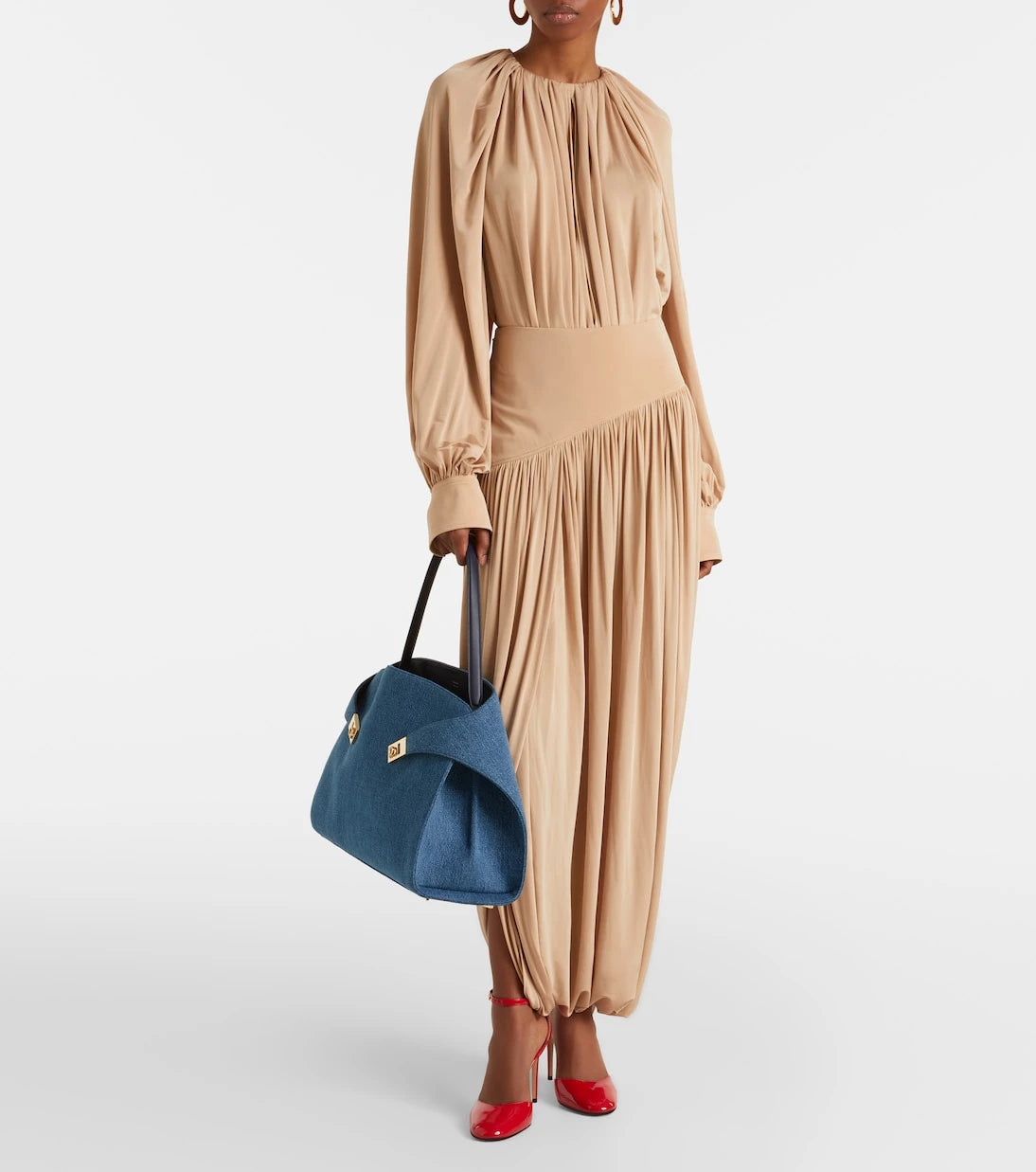Ferragamo - Hug Large denim tote bag