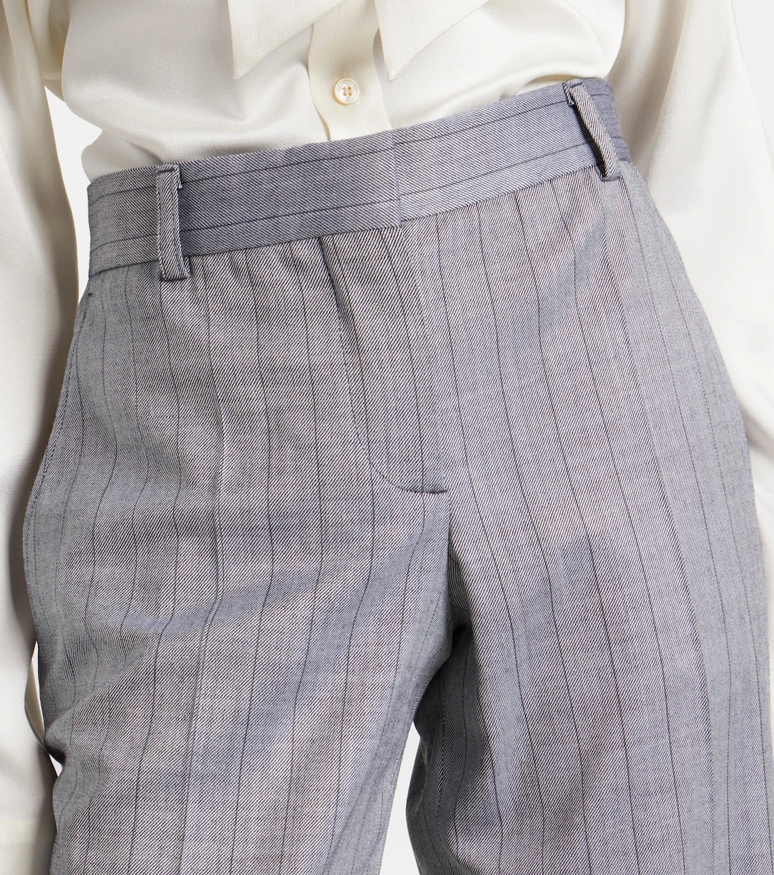 Stella McCartney - Striped wool wide-leg pants