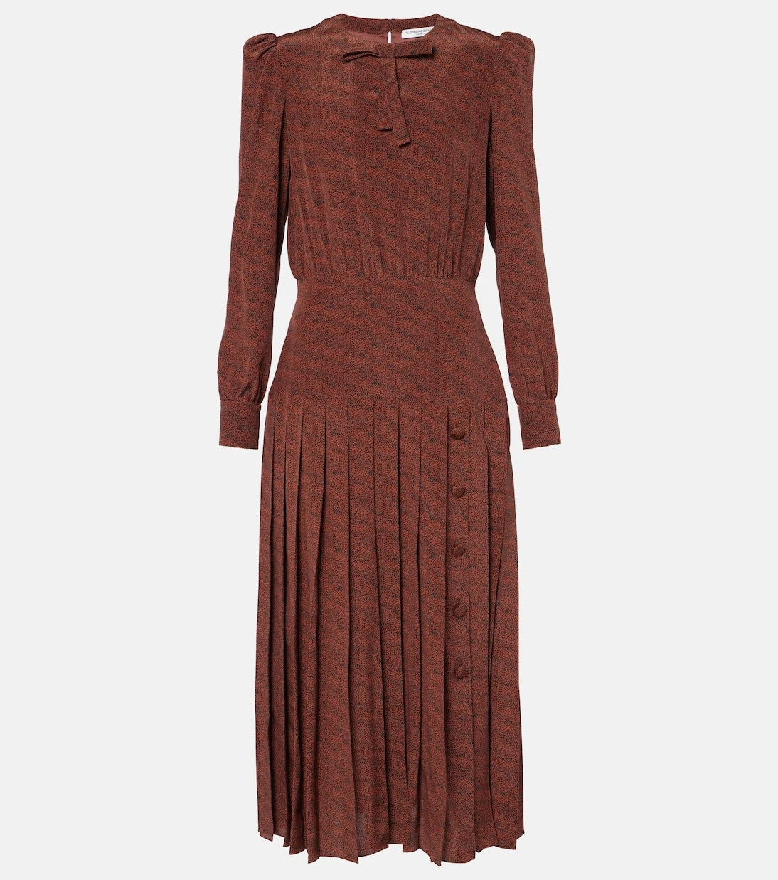 Alessandra Rich - Leopard-print silk midi dress