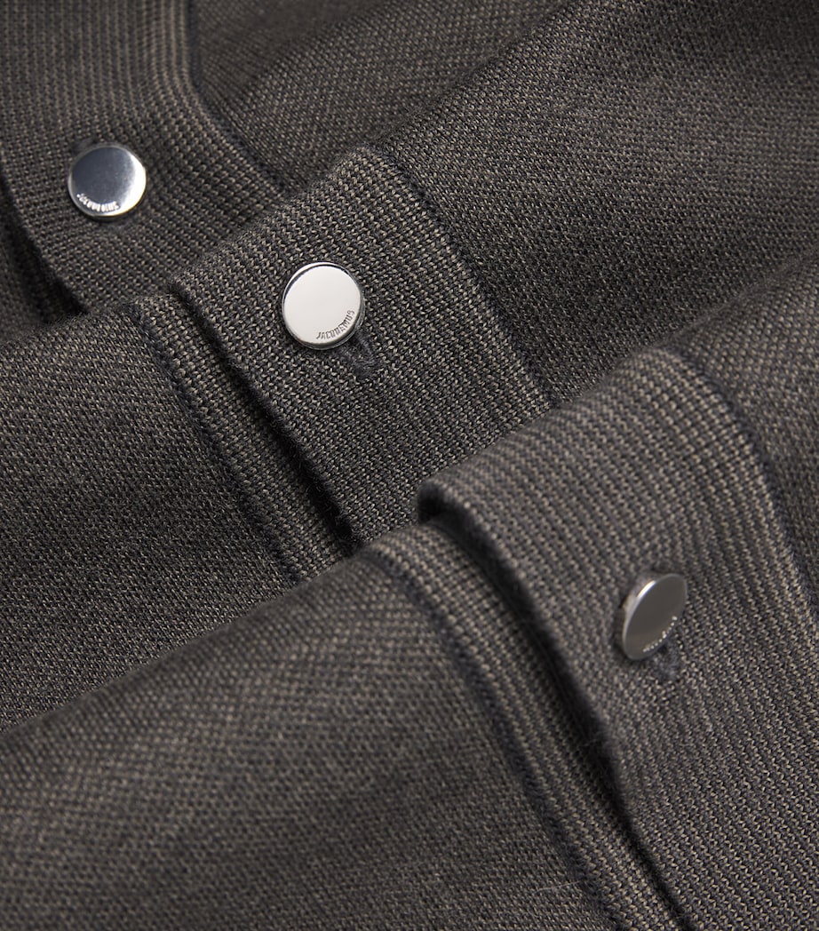 Beige Merino-Blend Doppio Cardigan