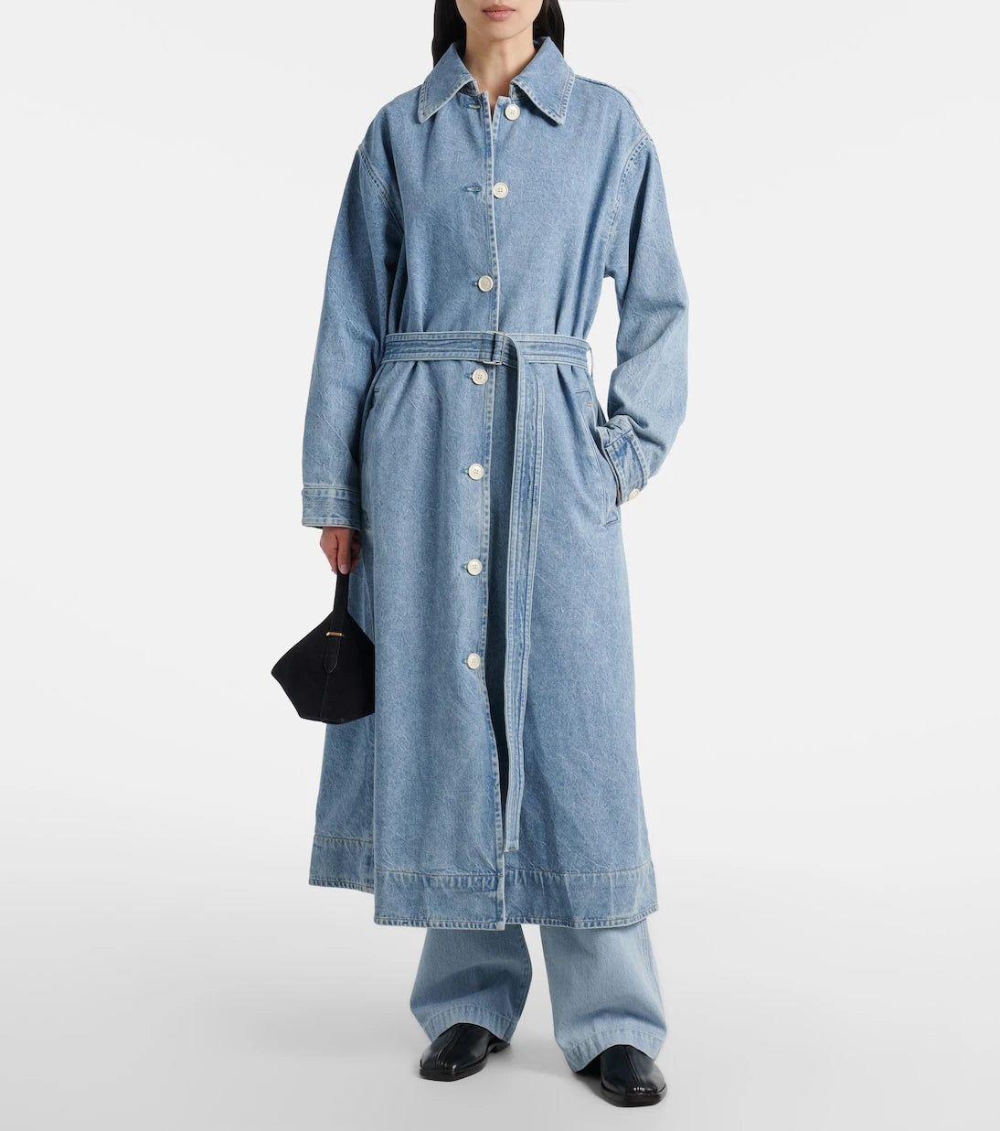 Agolde - x Maria McManus denim wrap coat