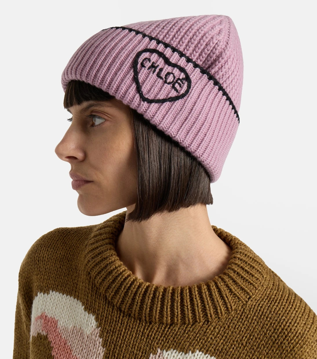 Chloé - Chloé Encœur wool and cashmere beanie