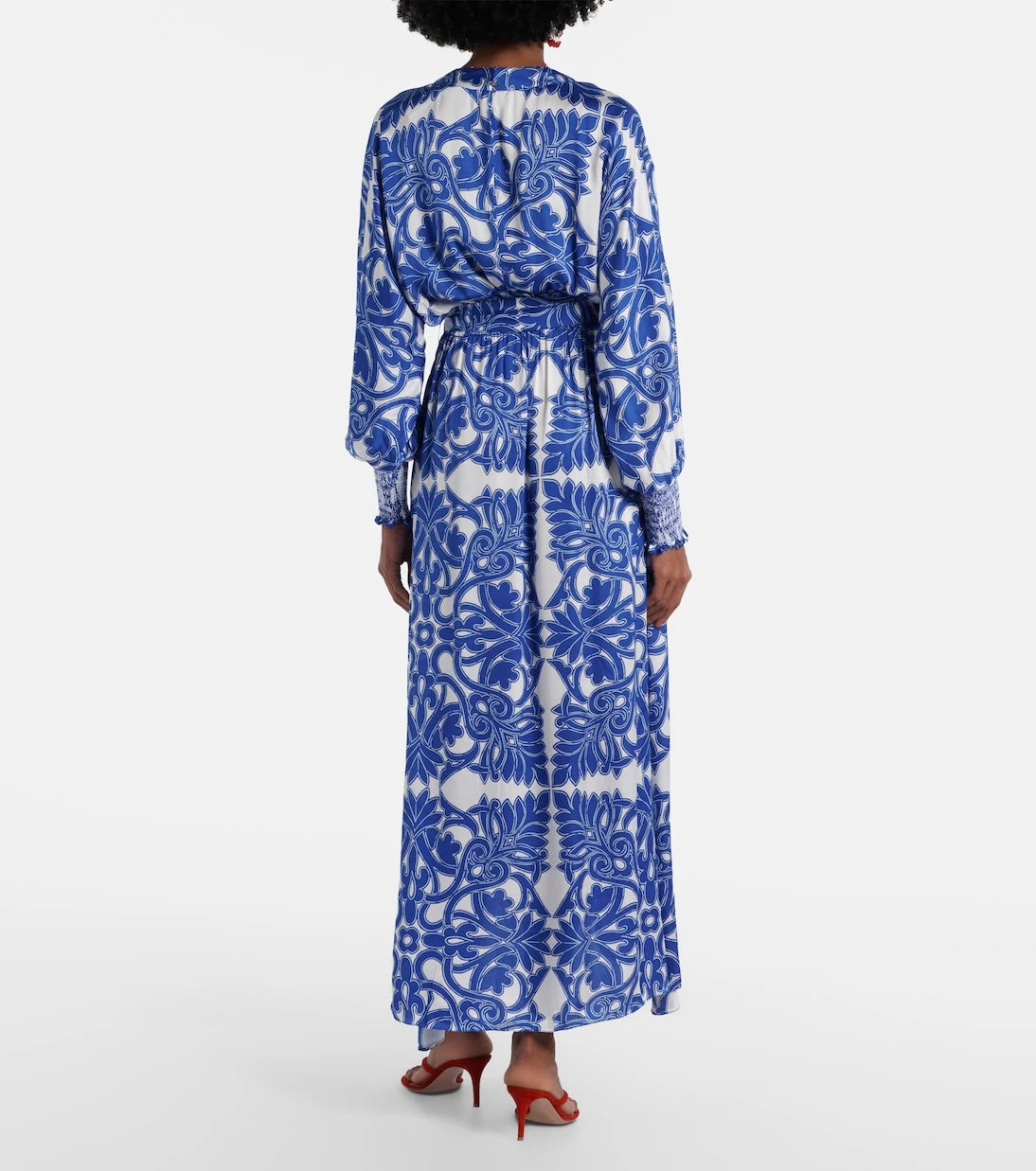 Poupette St Barth - Kristen printed satin maxi dress