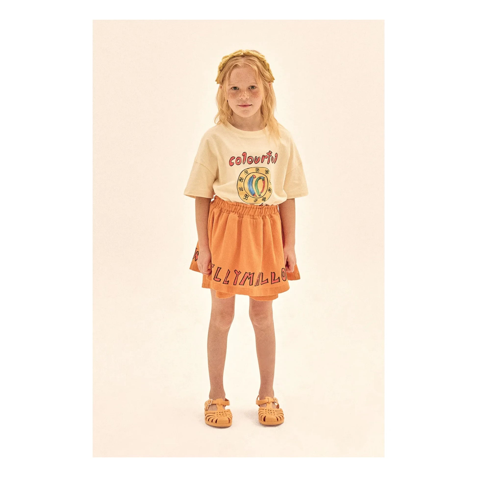 Jelly Mallow - Colourful Plate T-shirt | Ivory