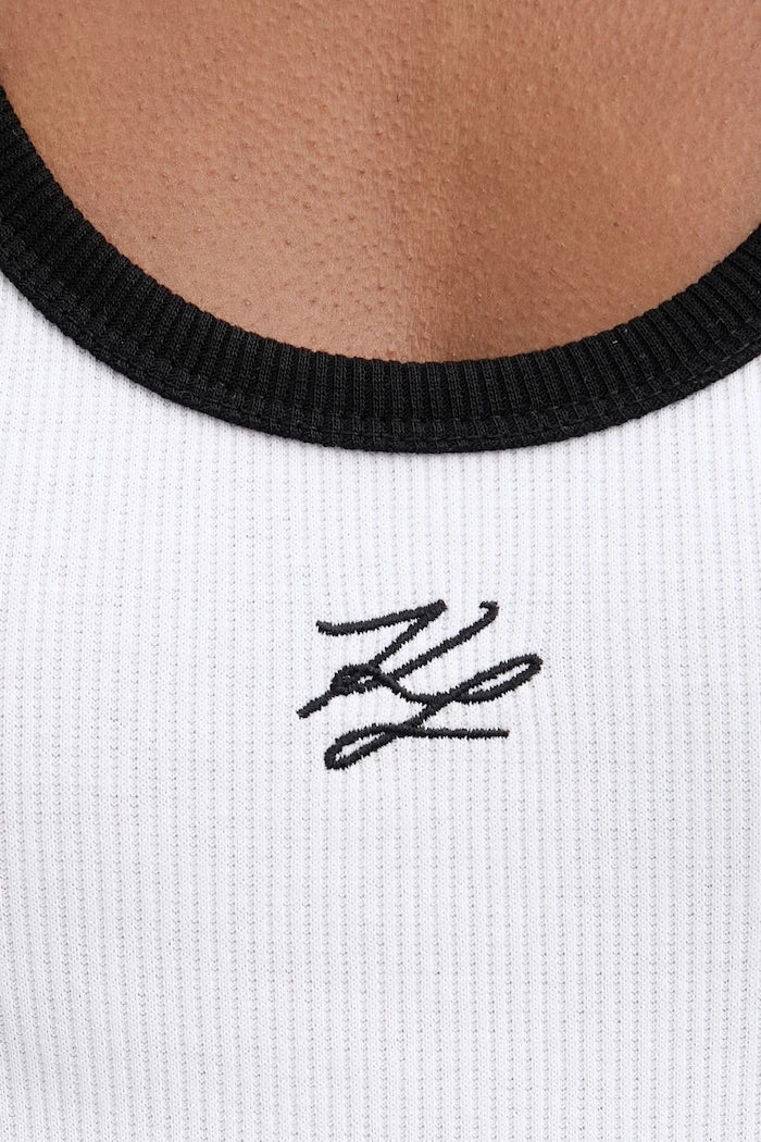 Karl Lagerfeld Kadın Pamuklu Elastan Top