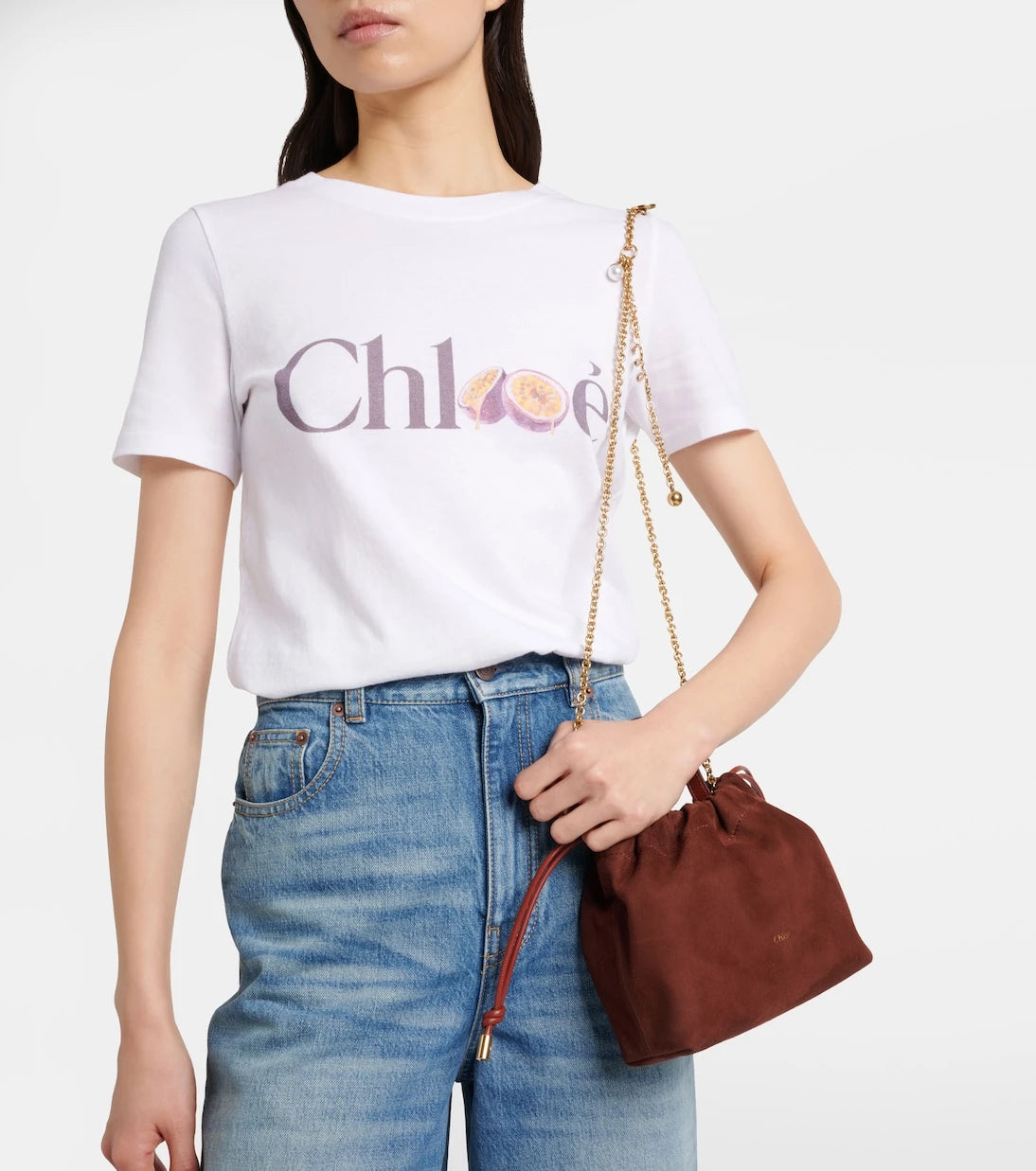 Chloé - Chloé Icons Small suede bucket bag