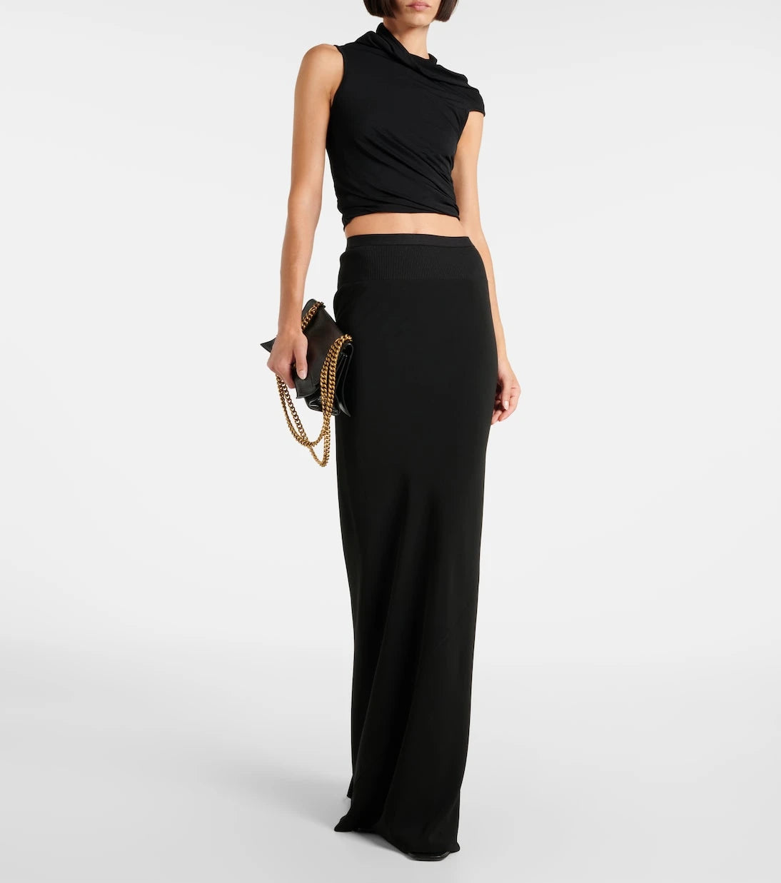 Rick Owens - Draped jersey minidress