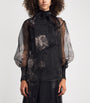 Zimmermann Black Silk Hypnotic Pussybow Blouse
