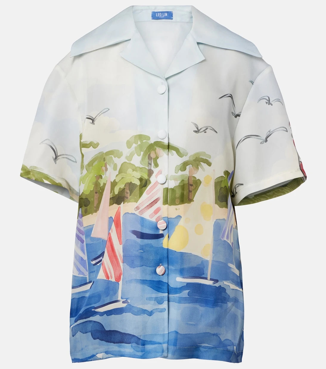 Leo Lin - Casey printed silk shirt
