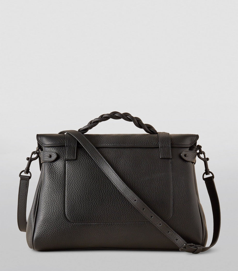 Mulberry Black Oversized Leather Alexa Cross-Body Bag