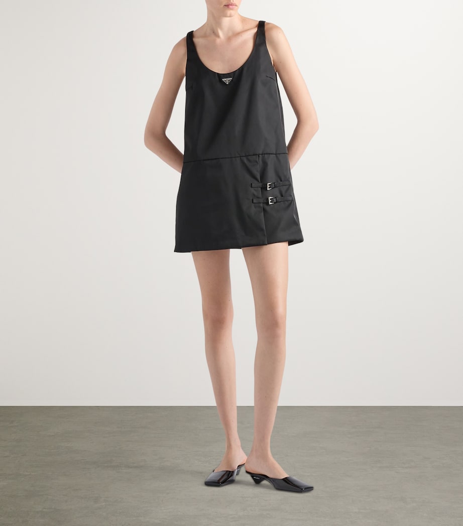 Prada Black Re-Nylon Mini Dress