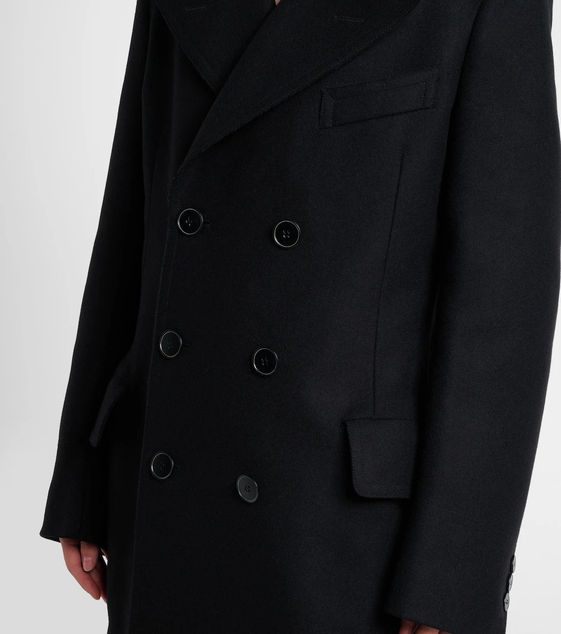 Maison Margiela - Double-breasted virgin wool coat