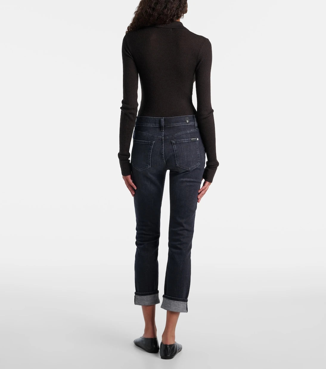 7 For All Mankind - Mid-rise cropped skinny jeans