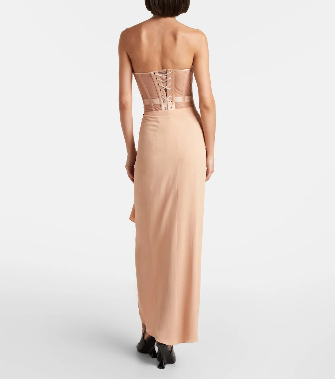 Mugler - re/edit draped crêpe georgette maxi skirt