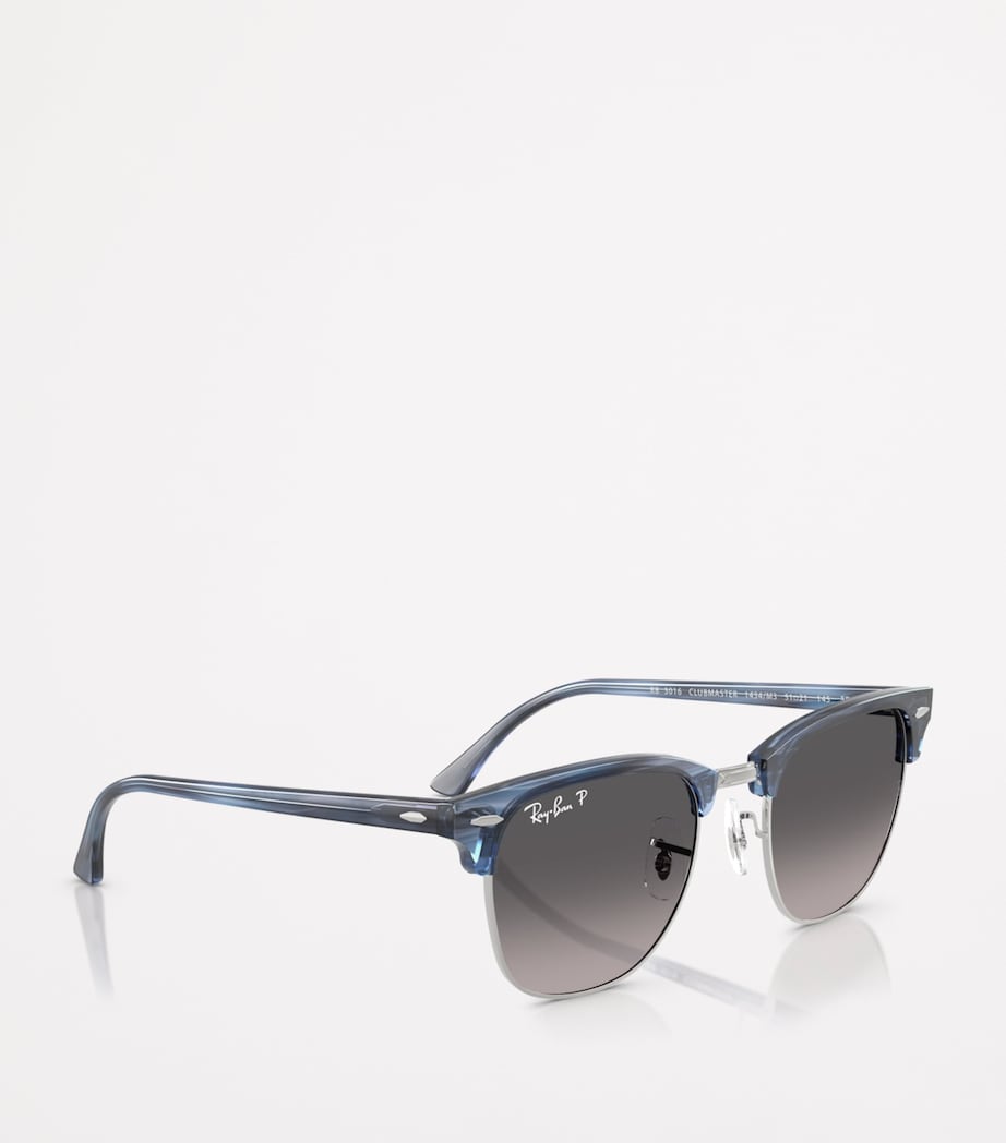 Ray-Ban Blue RB3016 Clubmaster Square Sunglasses