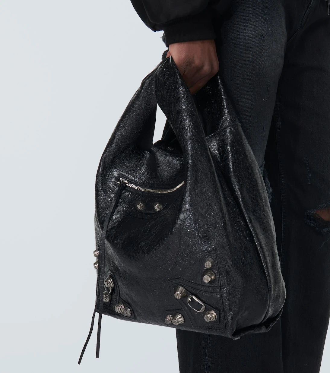 Balenciaga - حقيبة يد لو كاجول من الجلد