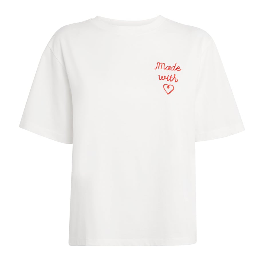 Weekend Max Mara White Cotton Embroidered T-Shirt