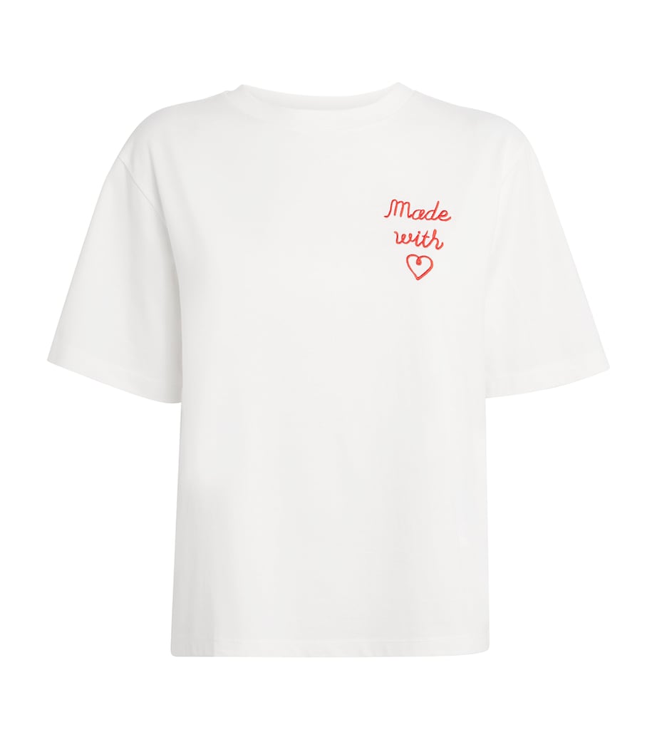 Weekend Max Mara White Cotton Embroidered T-Shirt