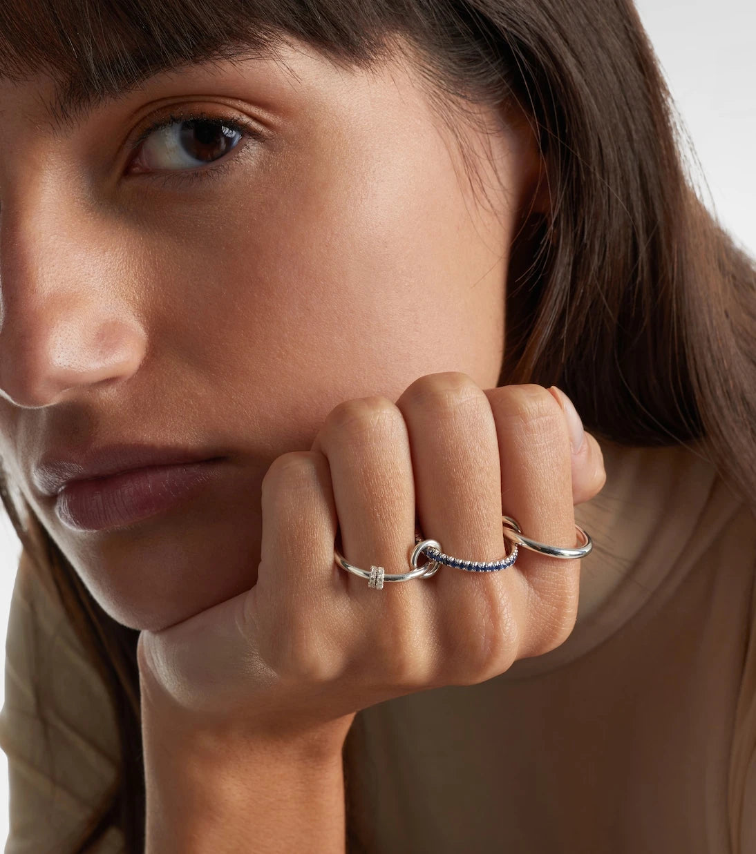 Spinelli Kilcollin - Raneth sterling silver ring with sapphires and diamonds