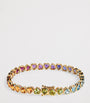 Yellow Gold and Multi-Gemstone I Heart Rainbow Bracelet