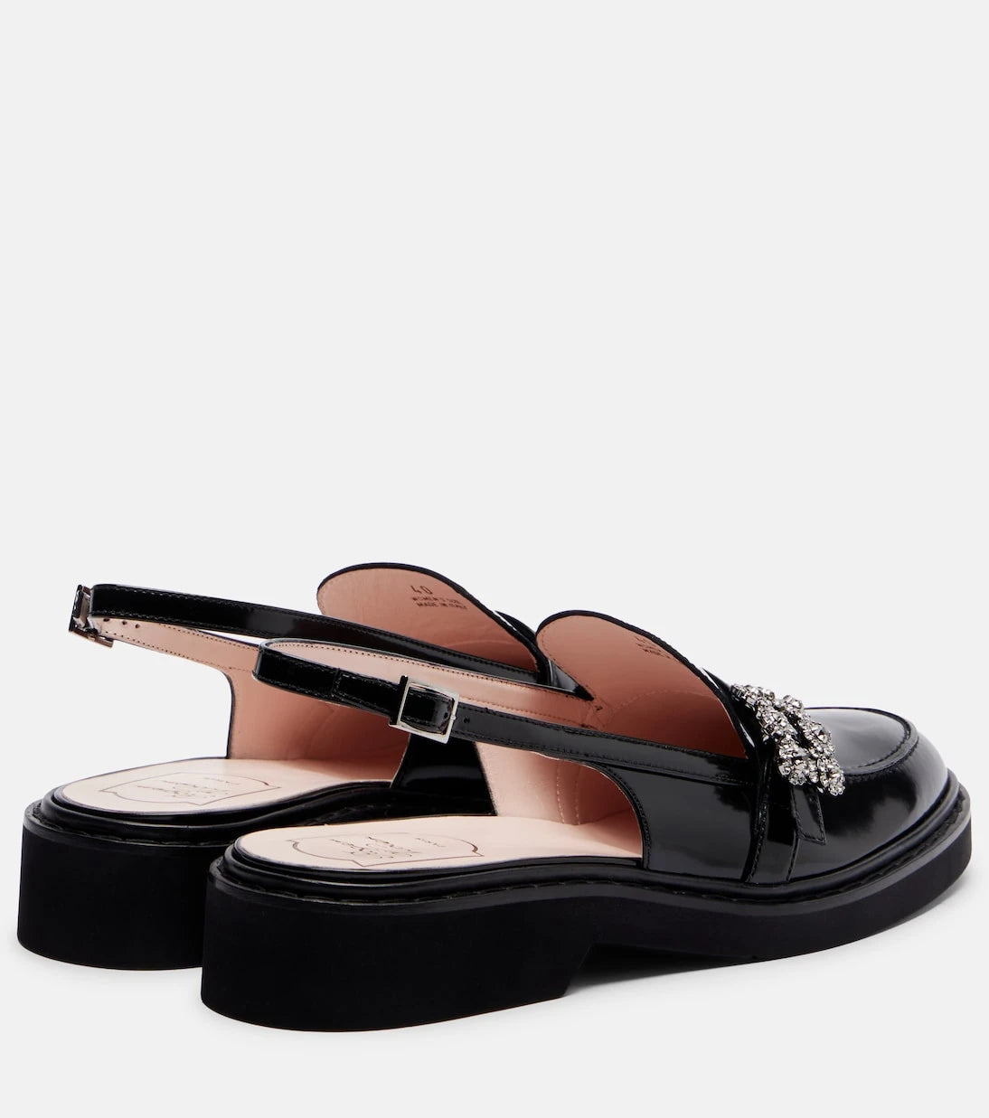 Roger Vivier - حذاء لوفرز فيف رينجرز الجلدي بكعب خلفي مفتوح