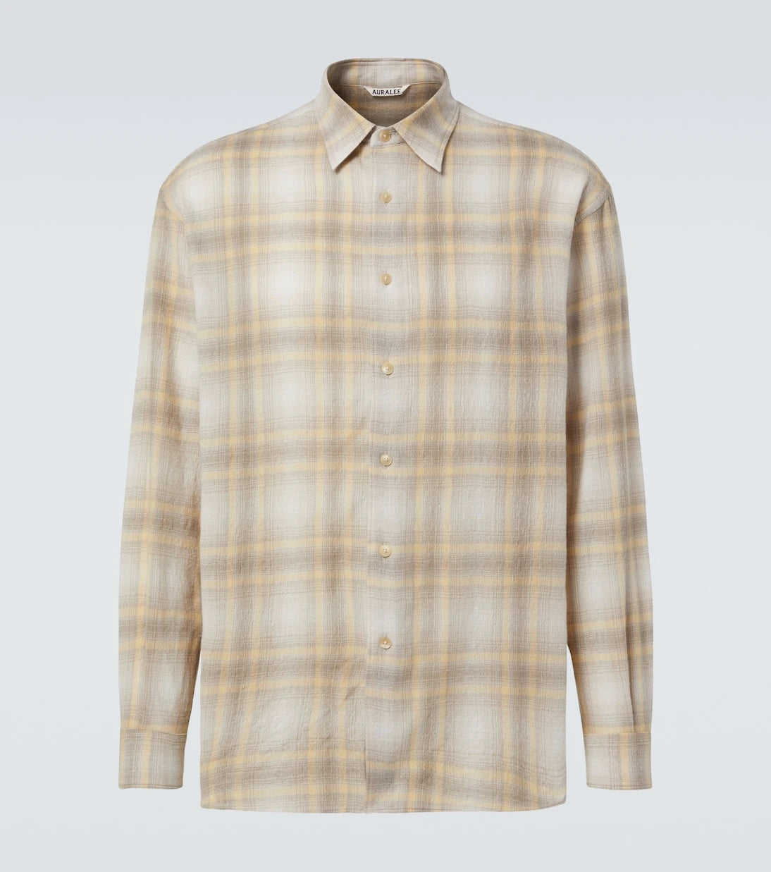 Auralee - Plaid wool shirt
