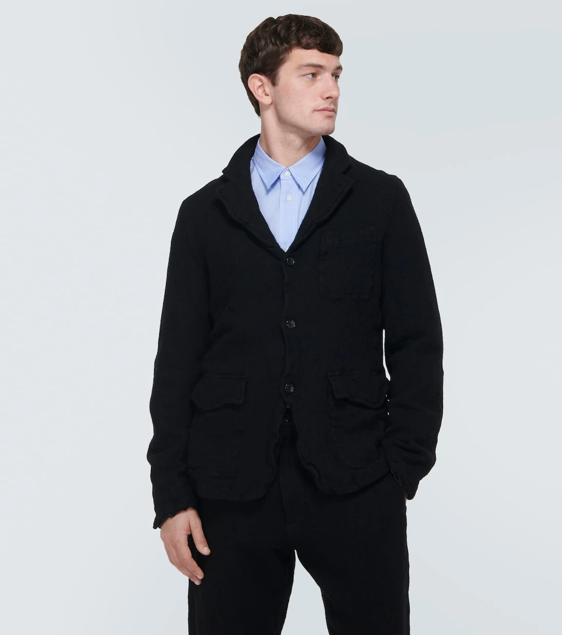 Comme des Garçons Shirt - جاكيت بمزيج صوفي