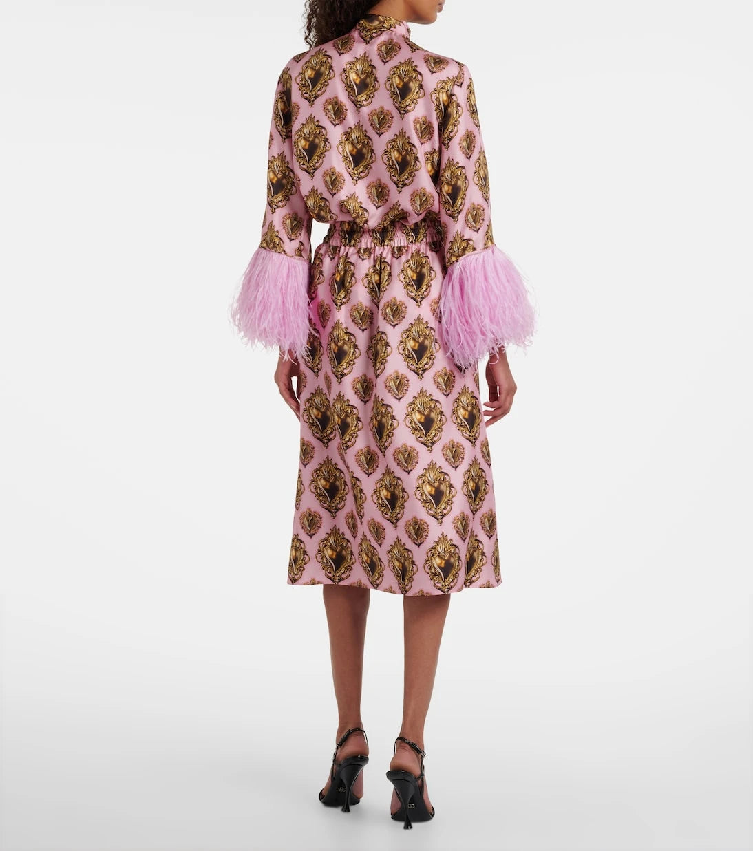 Dolce&Gabbana - Printed silk midi skirt