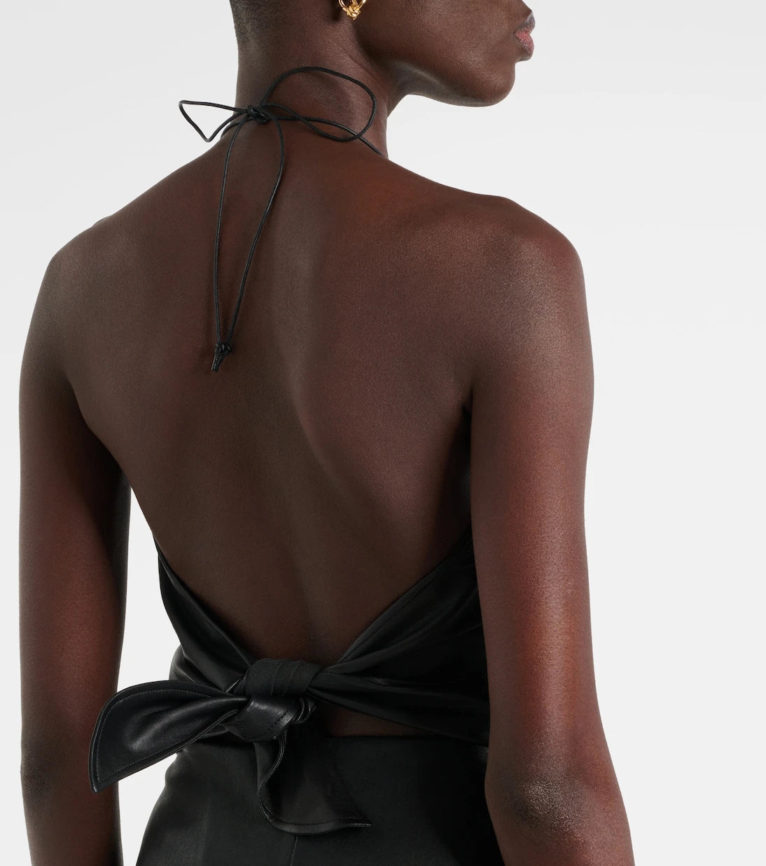 Stouls - Rosie halterneck leather top