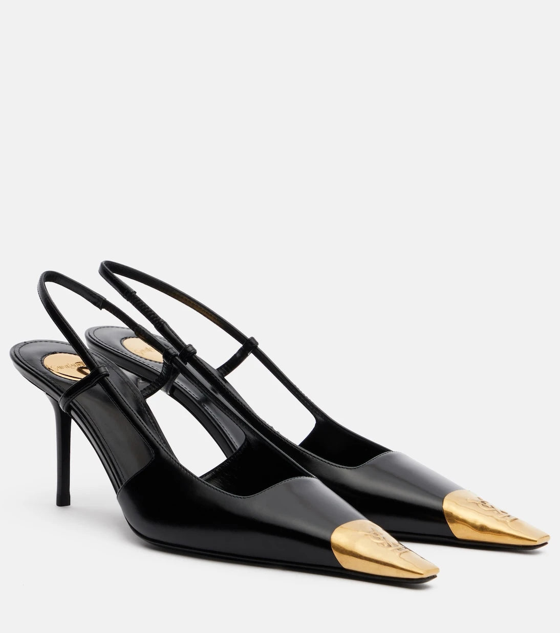 Saint Laurent - Jeanne 75 leather slingback pumps