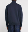 Cotton-Blend Quarter-Zip Sweatshirt BLUE