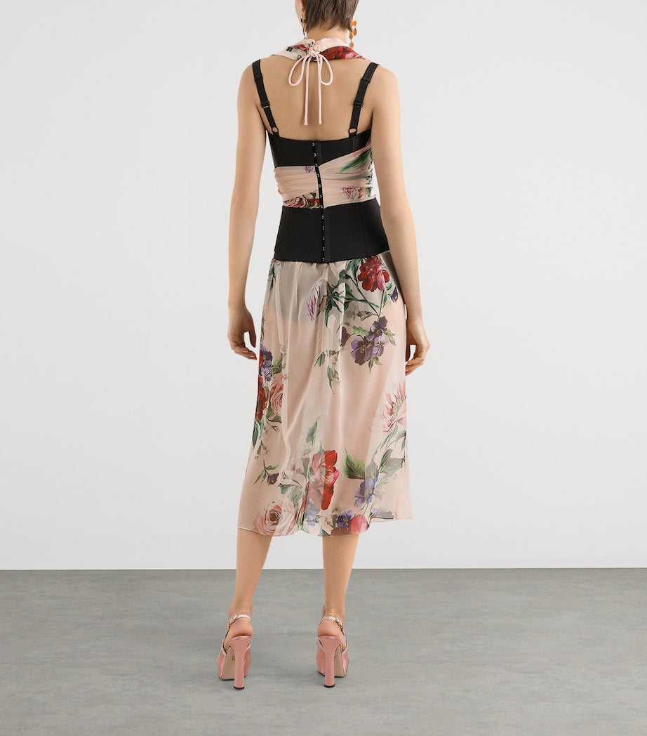 Dolce & Gabbana Multi Floral Print Corset Top