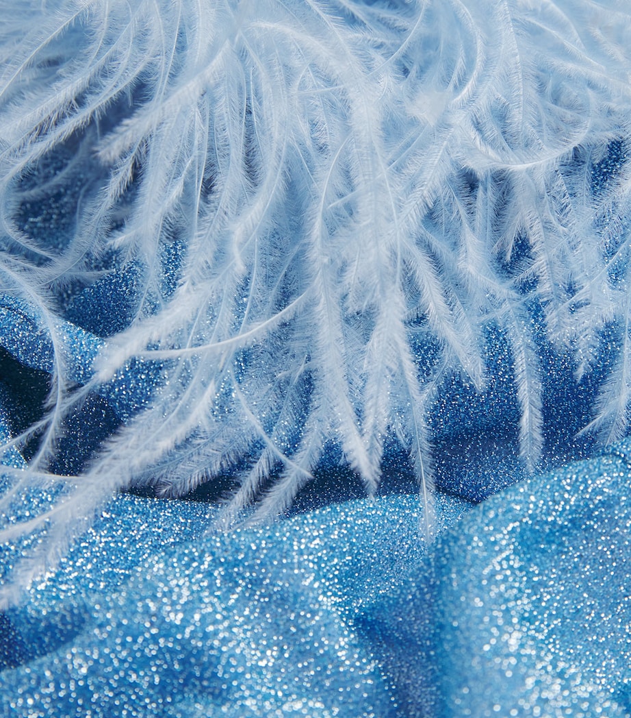 Oséree Blue Lumiere Plumage Kaftan