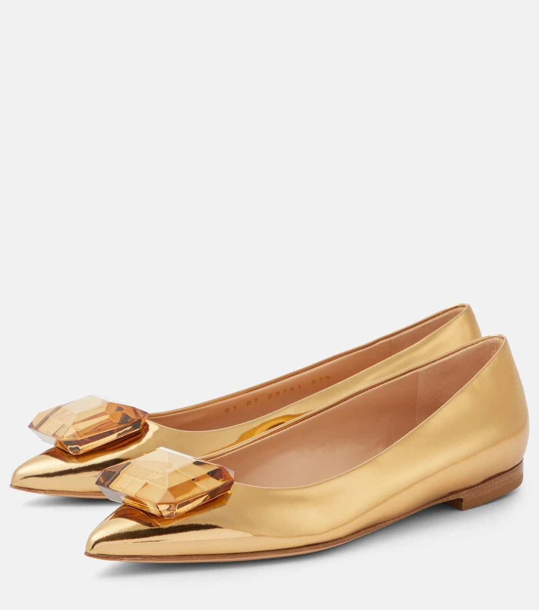 Gianvito Rossi - Jaipur embellished leather ballet flats